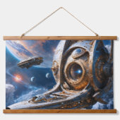 Xzendorによるコンパクトな銀河巡洋艦アルアート7 吊り下げ型タペストリー (正面)