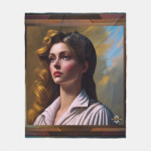 Xzendorによる未来のAIコンセプトアートの考察 フリースブランケット (正面)