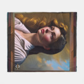 Xzendorによる未来のAIコンセプトアートの考察 フリースブランケット (正面(横))