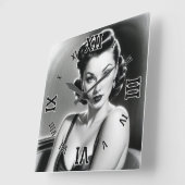 XzendorによるAI信じコンセプトアートをお願いできない7 スクエア壁時計 (傾斜)