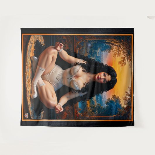 Xzendorエレガントによる瞑想調和の女性7 タペストリー (正面(横))