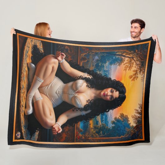 Xzendorエレガントによる瞑想調和の女性7 フリースブランケット (インサイチュ)