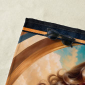 Xzendor7によって華やかな金ゴールドターコイズの服装の女性 ビーチタオル (インサイチュ)