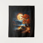 Xzendor7によるオレンジ色の月の魅惑の領域 タペストリー (正面)