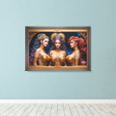 Xzendor7によるギリシャ神話の三美神 キャンバスプリント (インサイチュ (ウッドフロア))