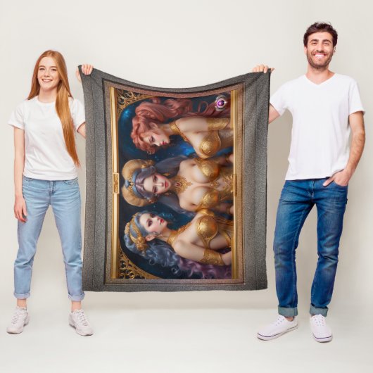 Xzendor7によるギリシャ神話の三美神 フリースブランケット (インサイチュ)