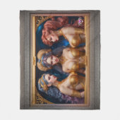 Xzendor7によるギリシャ神話の三美神 フリースブランケット (正面)