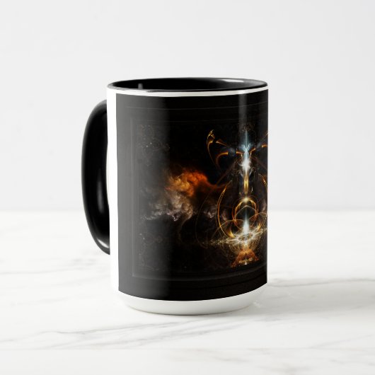 Xzendor7によるファイアフラクタルアートの翼 マグカップ (正面左)