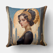 Xzendor7による黄金のアールデコによる美しい クッション (裏面)