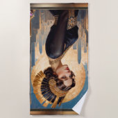 Xzendor7による黄金のアールデコによる美しい ビーチタオル (正面)