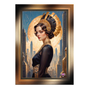 Xzendor7による黄金のアールデコによる美しい フォトプリント