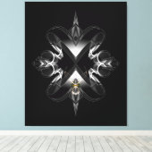 Xzendor7による黒のアクセンアブルのエンブレム キャンバスプリント (インサイチュ (ウッドフロア))