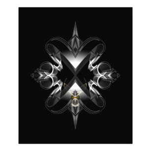 Xzendor7による黒のアクセンアブルのエンブレム フォトプリント
