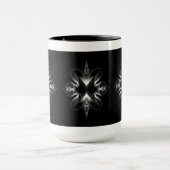 Xzendor7による黒のアクセンアブルのエンブレム マグカップ (中央)