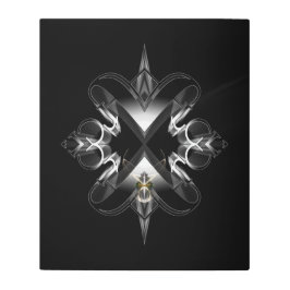 Xzendor7による黒のアクセンアブルのエンブレム メタルプリント