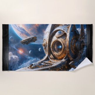 Xzendor7によるCompellious Galactic Cruiser Al ビーチタオル