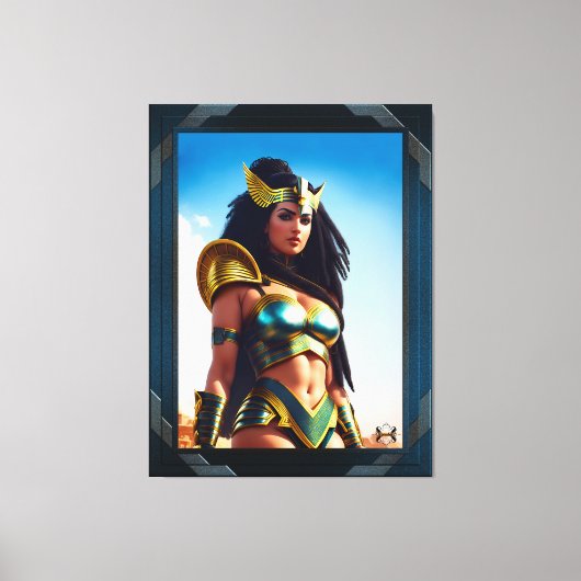 Xzendor7によるRhinearionの《鳥》ハヤブサ女王 キャンバスプリント (正面)