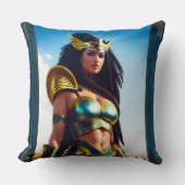 Xzendor7によるRhinearionの《鳥》ハヤブサ女王 クッション (正面)