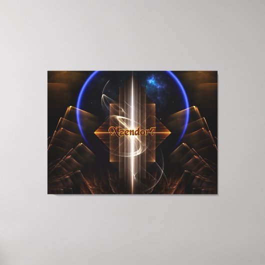 Xzendor7フラクタルアートのArtrillianドメイン キャンバスプリント (正面)
