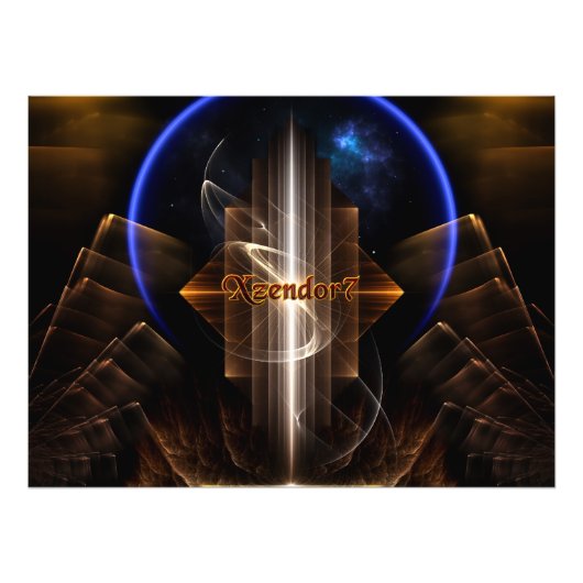 Xzendor7フラクタルアートのArtrillianドメイン フォトプリント (正面)