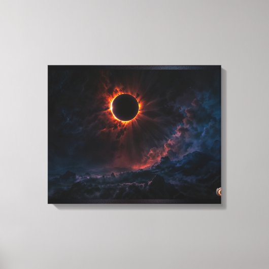 Xzendor7太陽のによる息をのむようなEclipse AIアート キャンバスプリント (正面)