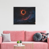 Xzendor7太陽のによる息をのむようなEclipse AIアート キャンバスプリント (インサイチュ (リビング))