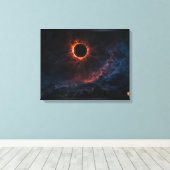 Xzendor7太陽のによる息をのむようなEclipse AIアート キャンバスプリント (インサイチュ (ウッドフロア))