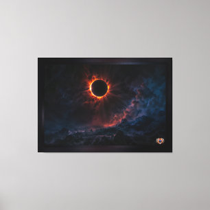 Xzendor7太陽のによる息をのむようなEclipse AIアート キャンバスプリント