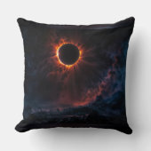 Xzendor7太陽のによる息をのむようなEclipse AIアート クッション (正面)