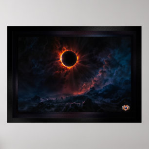 Xzendor7太陽のによる息をのむようなEclipse AIアート ポスター