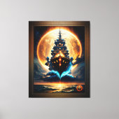 Xzendor7幽霊海の銀河の船 キャンバスプリント (正面)