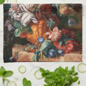 Xzendor7花の花束Jan van Huysum著 キッチンタオル (折り畳み)