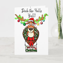 Y'おもしろいall Family Christmas Cardをデッキ カード