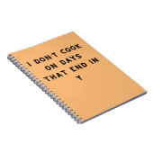 Yで終わる日は料理しない、面白い料理 ノートブック (右側)