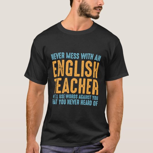 Yに対する英語の先生語を決して台無しにしない Tシャツ (正面)