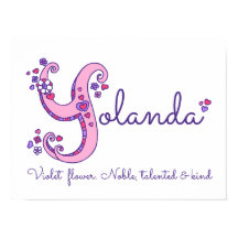 YのYolandaイニシャルdoodle art name meaning