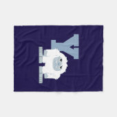 Yはイエティかわいい漫画のイエティのモンスターのためだ フリースブランケット (正面(横))