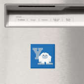 Yはイエティの略。かわいいイラストのイエティモンスター マグネット (インサイチュ (食洗機))