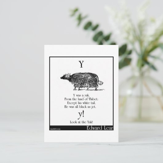 Yはヤクだった ポストカード (スタンド正面)