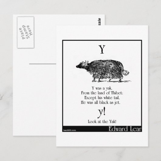 Yはヤクだった ポストカード (正面/裏面)