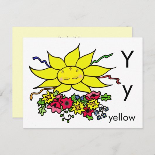 Yは黄色 ポストカード (正面/裏面)