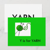 YはYarn Alphabet Flashcard用 ポストカード (正面/裏面)