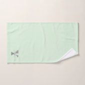 Yイニシャルパーソナライズされたシルバーモノグラムあなたの名前B バスタオルセット (ハンドタオル)