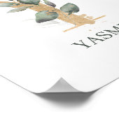 Yモノグラムフローラ パーソナライズされた ポスター (角)