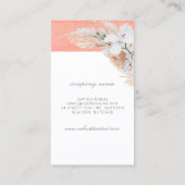 Yレターモノグラムホワイトランとパンパスグラス 名刺 (裏面)