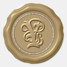 *~* y字ダイヤモンド円金ゴールドシールシール ラウンドシール