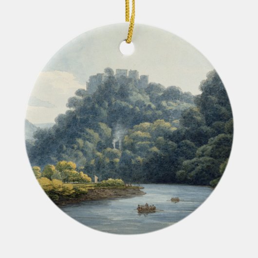 Y字状回路のGoodrichの城(w/c、ペン及びインクのチョーク セラミックオーナメント (正面)