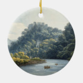 Y字状回路のGoodrichの城(w/c、ペン及びインクのチョーク セラミックオーナメント (裏面)