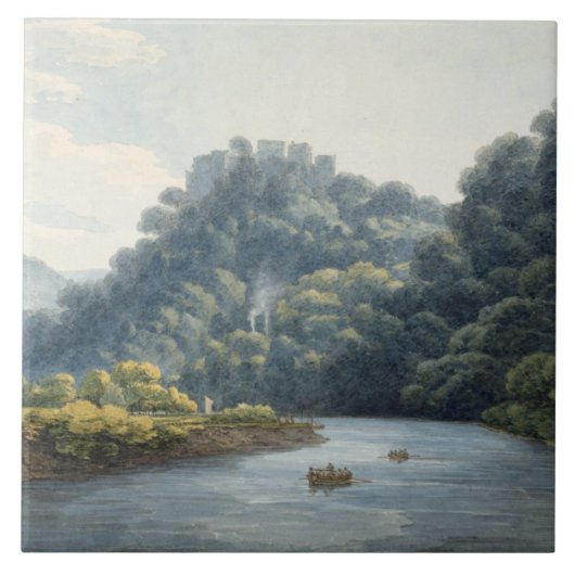 Y字状回路のGoodrichの城(w/c、ペン及びインクのチョーク タイル (正面)