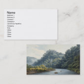 Y字状回路のGoodrichの城(w/c、ペン及びインクのチョーク 名刺 (正面/裏面)